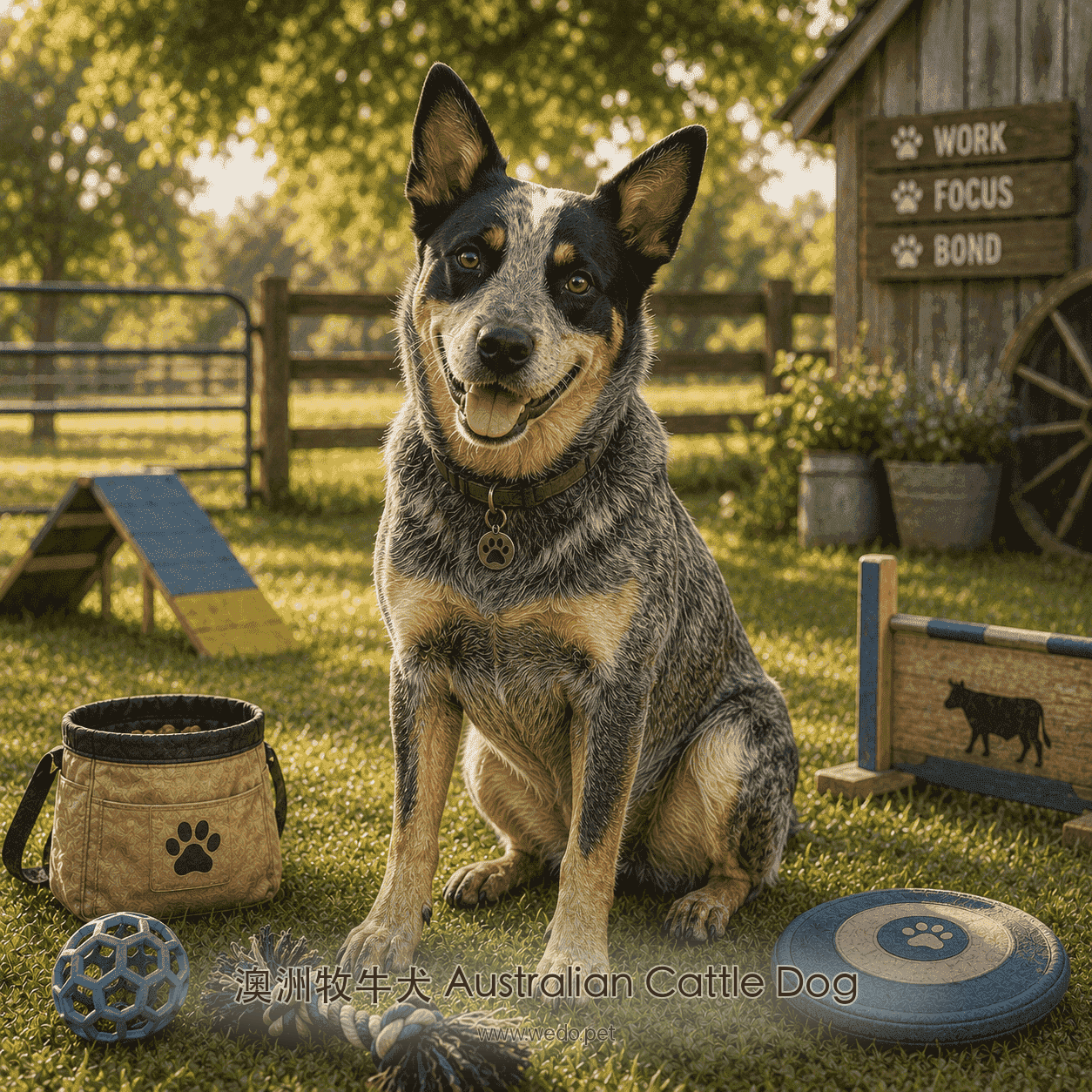 澳洲牧牛犬 Australian Cattle Dog 插畫