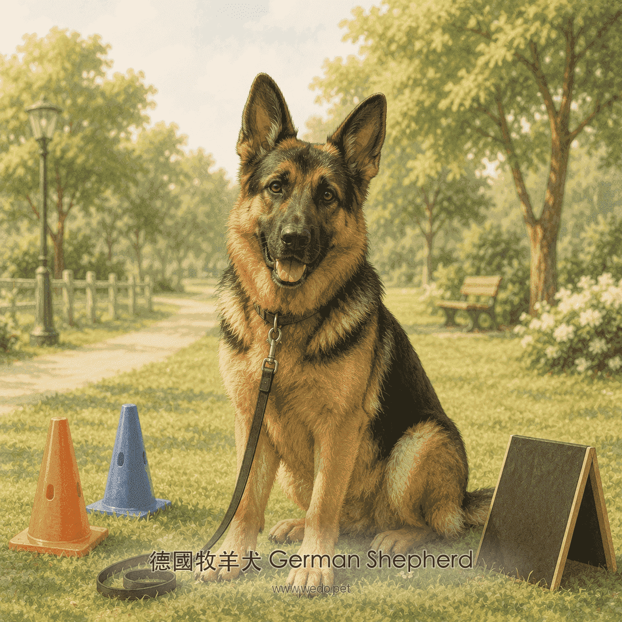 德國牧羊犬 German Shepherd 插畫
