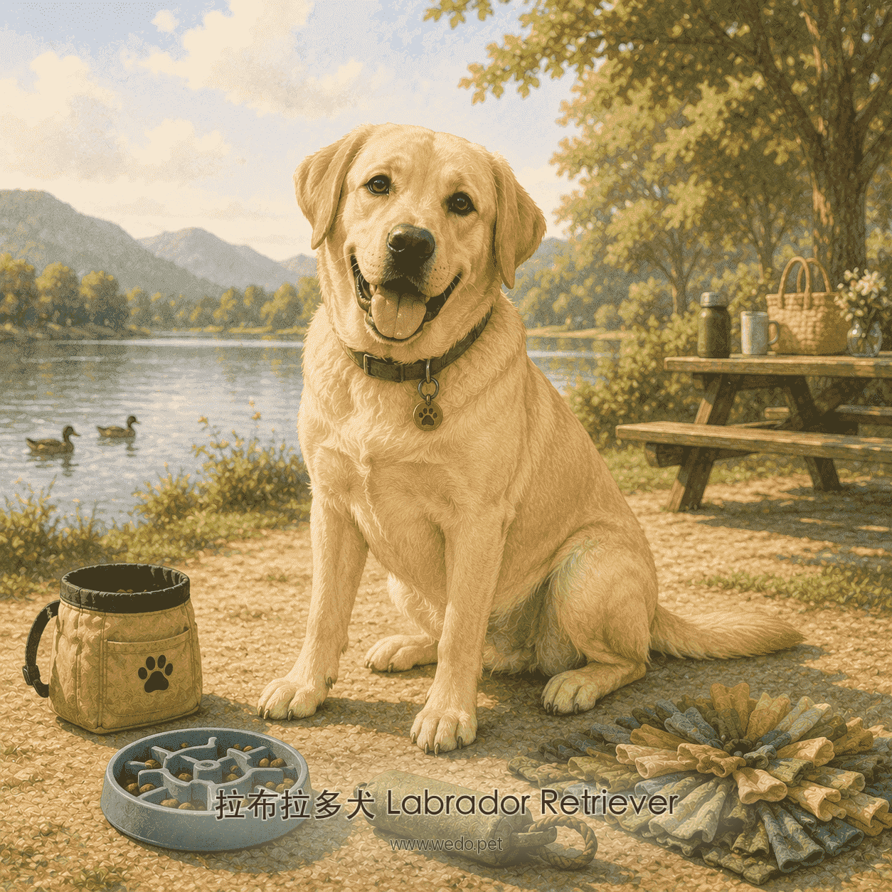 拉布拉多犬 Labrador Retriever 插畫