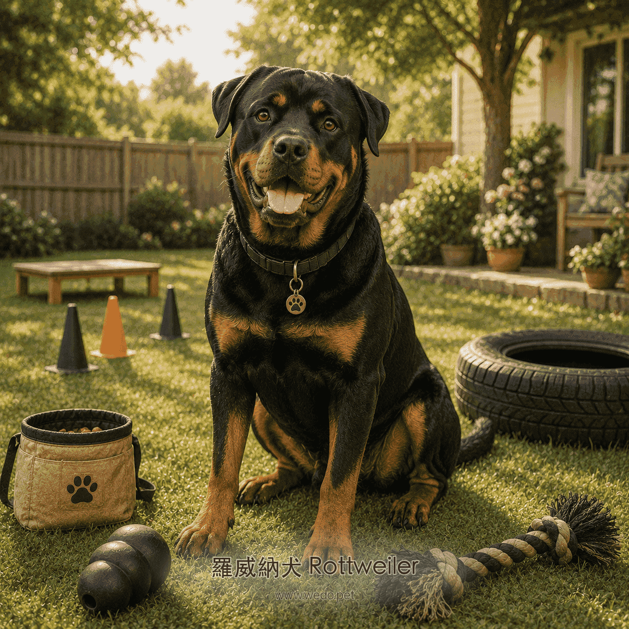 羅威納犬 Rottweiler 插畫