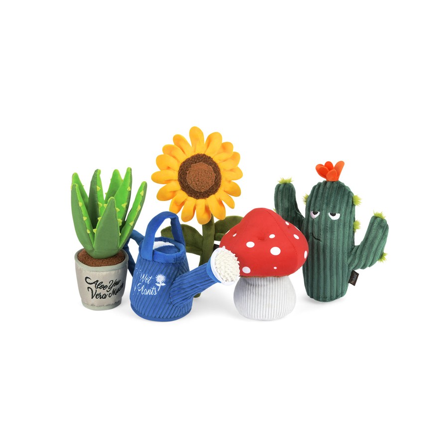 Play Pet Blooming Buddies 盛開花園系列五款花園造型絨毛玩具合照