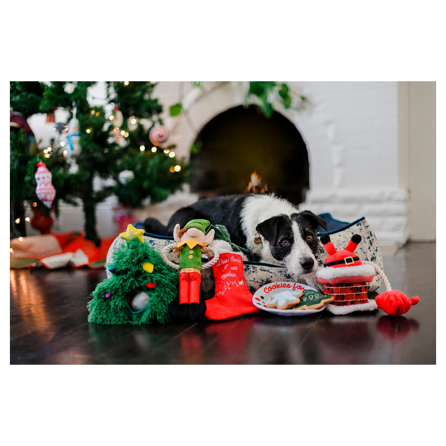 狗狗與 Merry Woofmas 五款聖誕玩具的節慶情境